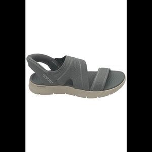 Skechers Slip In Grey Stretch-Strap Comfort Sandal
